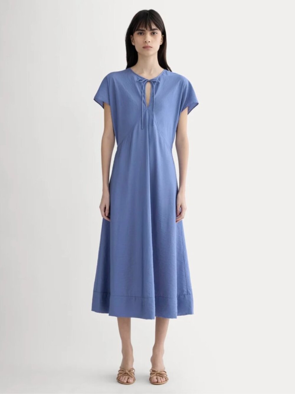 NWT Everlane The Keyhole Dress in Blue Dusk